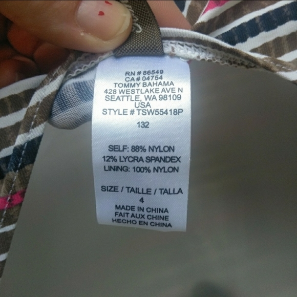 Tommy Bahama striped bathing suit size 4 - Picture 3 of 3